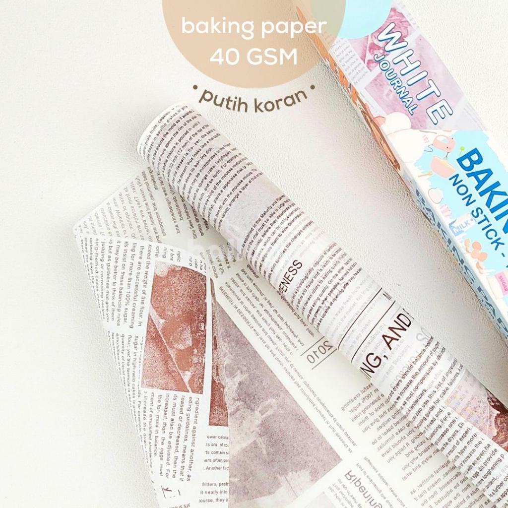 [1 PAK] BAKING PAPER 30 CM Panjang 5 10 M Laminasi 2 Sisi Kertas Alas Roti Kue Greaseprrof Waterproof Tahan Air Minyak Panas Dingin Tak Berbau Anti Lengket