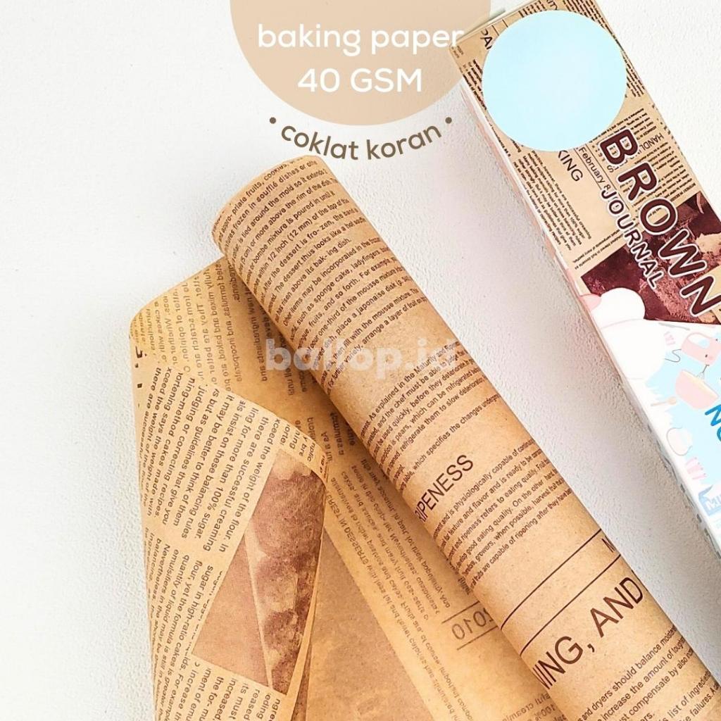 [1 PAK] BAKING PAPER 30 CM Panjang 5 10 M Laminasi 2 Sisi Kertas Alas Roti Kue Greaseprrof Waterproof Tahan Air Minyak Panas Dingin Tak Berbau Anti Lengket