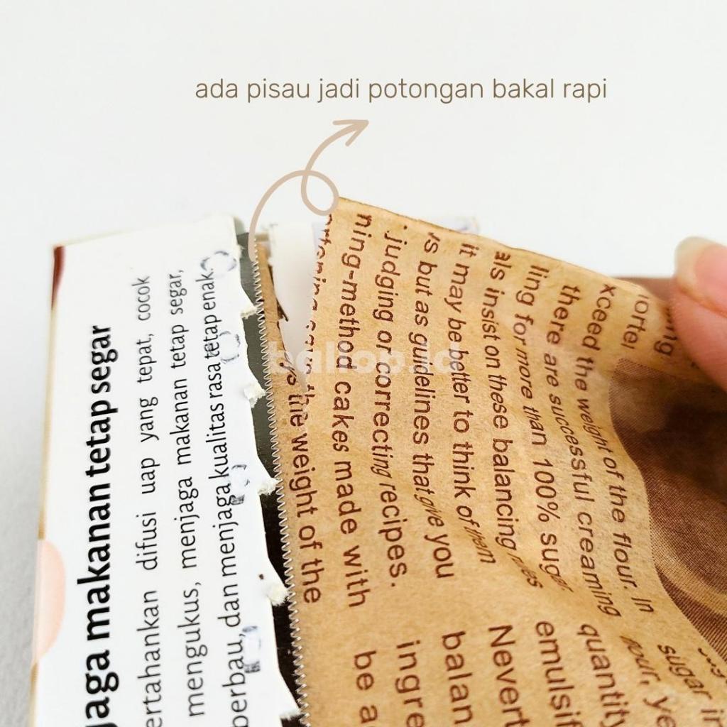 [1 PAK] BAKING PAPER 30 CM Panjang 5 10 M Laminasi 2 Sisi Kertas Alas Roti Kue Greaseprrof Waterproof Tahan Air Minyak Panas Dingin Tak Berbau Anti Lengket
