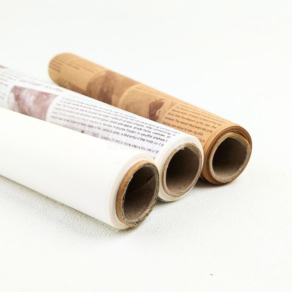 [1 PAK] BAKING PAPER 30 CM Panjang 5 10 M Laminasi 2 Sisi Kertas Alas Roti Kue Greaseprrof Waterproof Tahan Air Minyak Panas Dingin Tak Berbau Anti Lengket