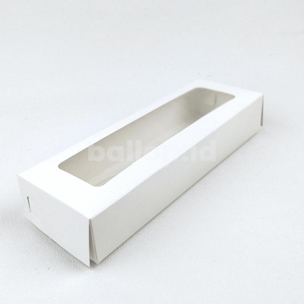 IVORY 30 10 5 CM Laminasi Jendela Kotak Box Kemasan Packaging Dus Roti Brownies Putih Dos