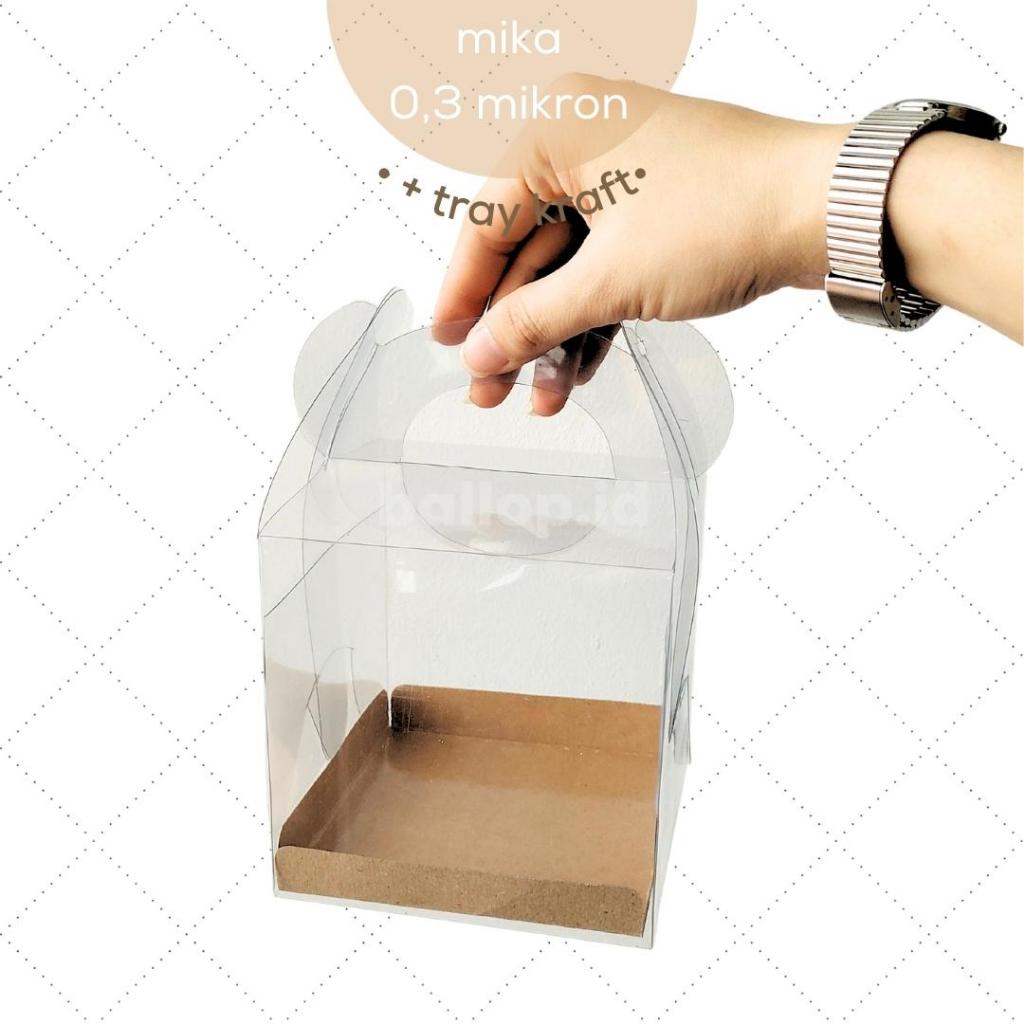 MIKA 12 12 12 CM GABLE BOX Kotak Hamper Handle Snack Dessert Dus Roti Bingkisan Souvenir Cake Kecil Manis