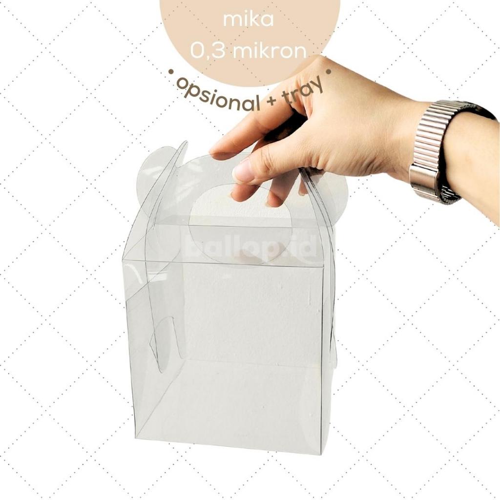 MIKA 12 12 12 CM GABLE BOX Kotak Hamper Handle Snack Dessert Dus Roti Bingkisan Souvenir Cake Kecil Manis