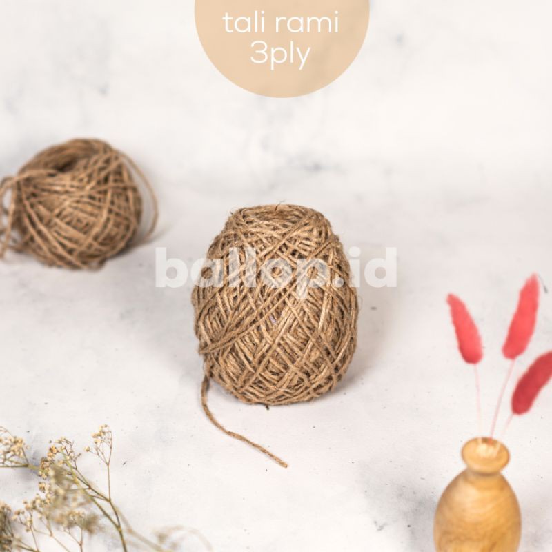 [10 M] Tali Rami Goni 3 ply 2MM Hampers Bingkisan Rustic Dekorasi Box Kue Cake