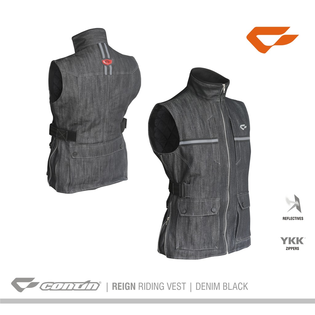 Reign Vest - Denim Black