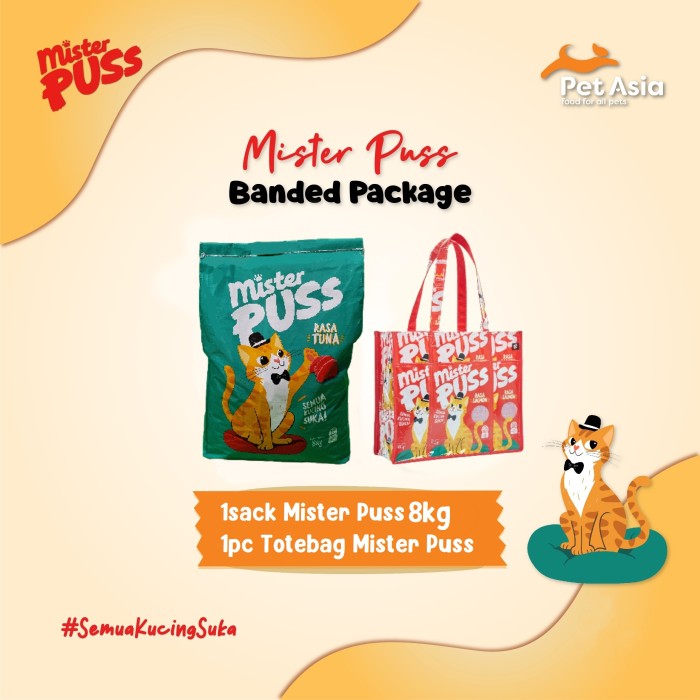 1 Sak Tuna 8kg + Topi Mister Puss (Banded Package)