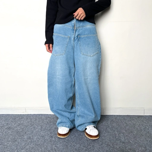 Image of DEMOAN - REVERSE BAGGY JEANS