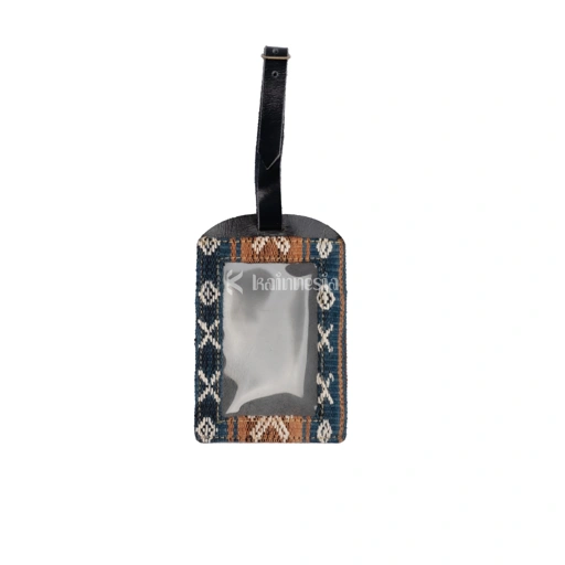 Image of KAINNESIA Bena Name Tag - Tenun Kulit Sapi Asli