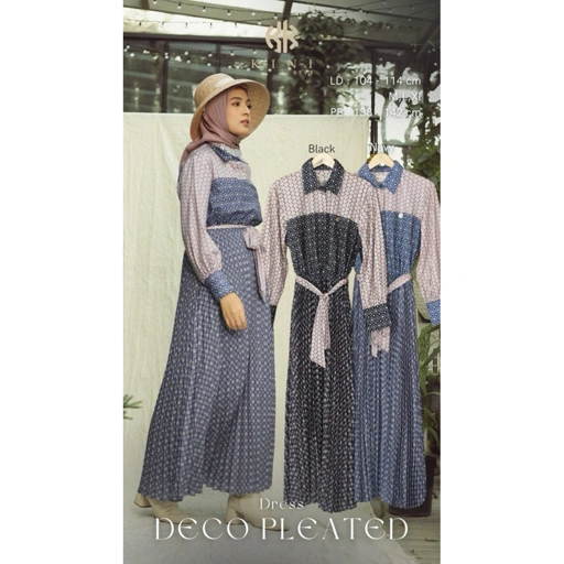 Image of Deco Pleated Dress By KINI8593