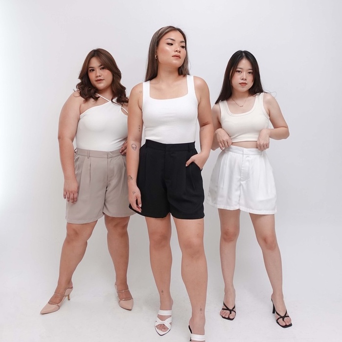 [Tutuloph] Lola Short Pants | Short Pants | Daily Highwaist Pants | Fashion Wanita Normal Jumbo Bigsize 