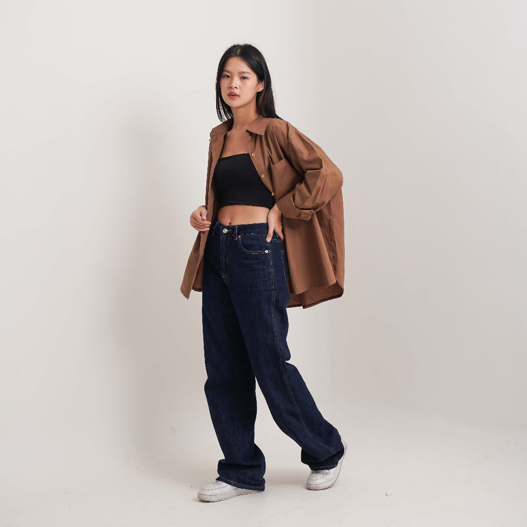 Erina Shirt | Tutuloph | Kemeja Oversize Wanita | ALLSIZE - BIGSIZE