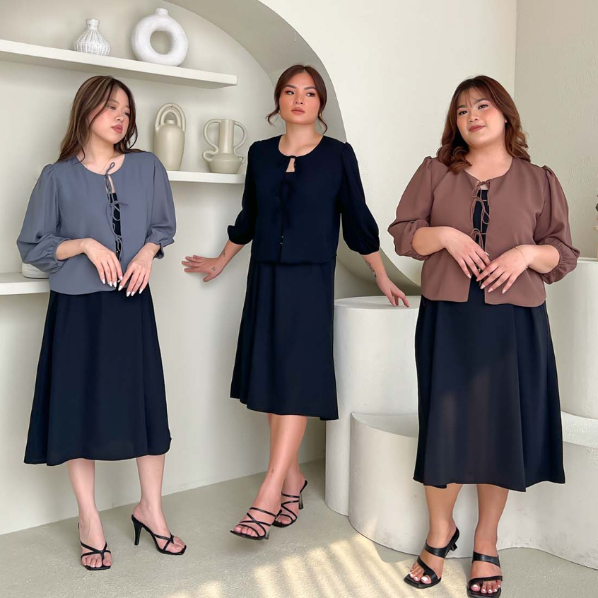 [Tutuloph] Lea Outer | Outer Basic Casual Top Pita  | Woman Top | Fashion Wanita Jumbo Normal Bigsize