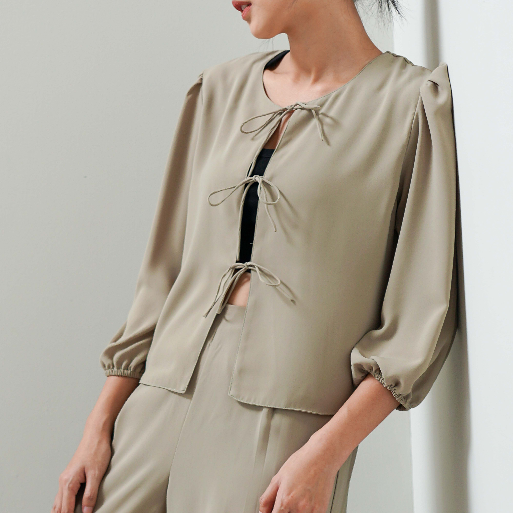 [Tutuloph] Lea Outer | Outer Basic Casual Top Pita  | Woman Top | Fashion Wanita Jumbo Normal Bigsize