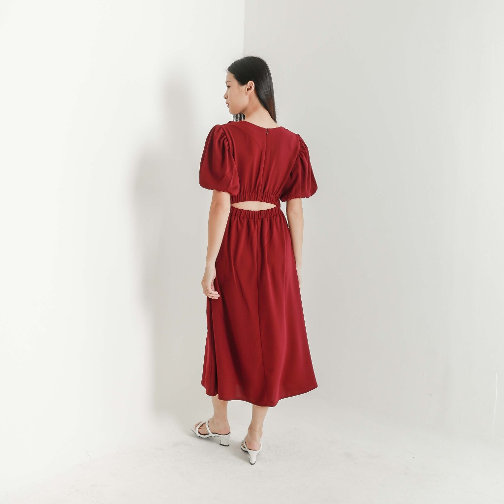 [Tutuloph] Lara Dress | Casual Women Dress dengan Karet Belakang | Dress Wanita Nyaman & Stylish – Fit Body Silhouette Daily & Hangout Look