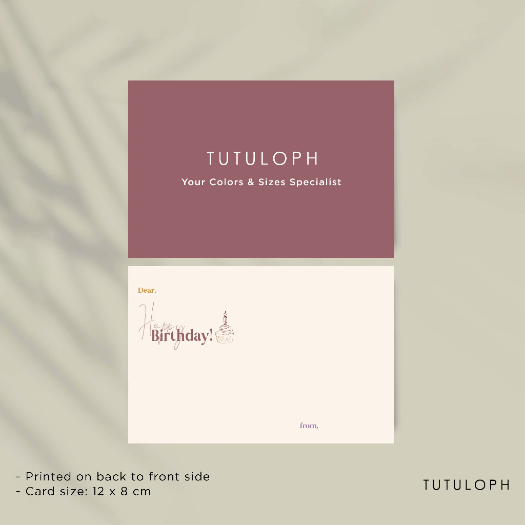 ADD ON PERSONALIZED GREETING CARD | Tutuloph