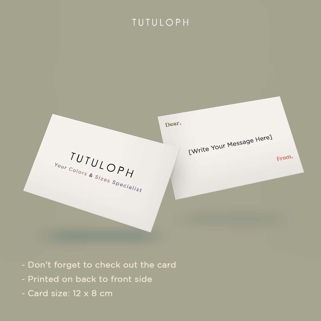 ADD ON PERSONALIZED GREETING CARD | Tutuloph