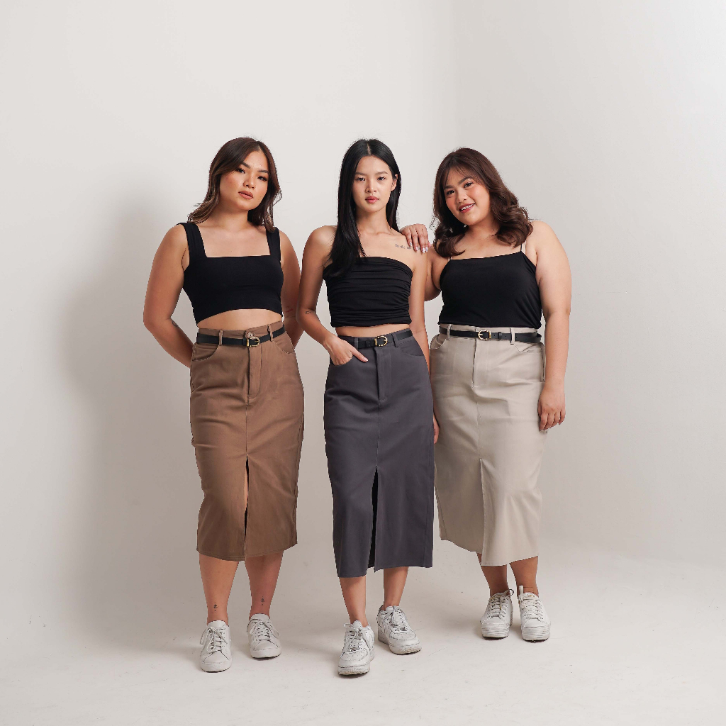 [Tutuloph] Kayla Skirt | Midi and Long Skirt | Rok Wanita Cargo Casual Fashion Normal Bigsize