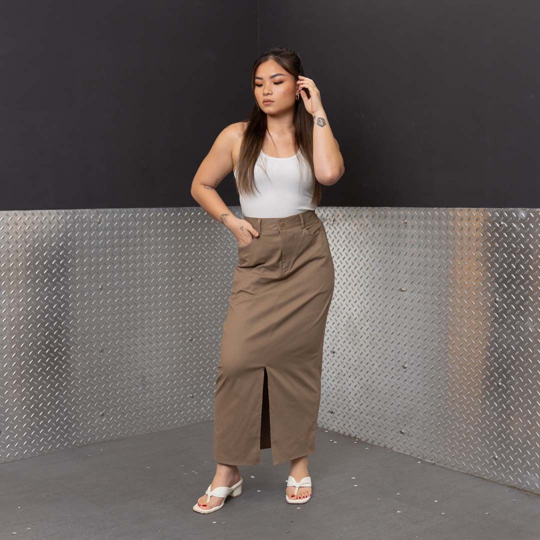[Tutuloph] Kayla Skirt | Midi and Long Skirt | Rok Wanita Cargo Casual Fashion Normal Bigsize