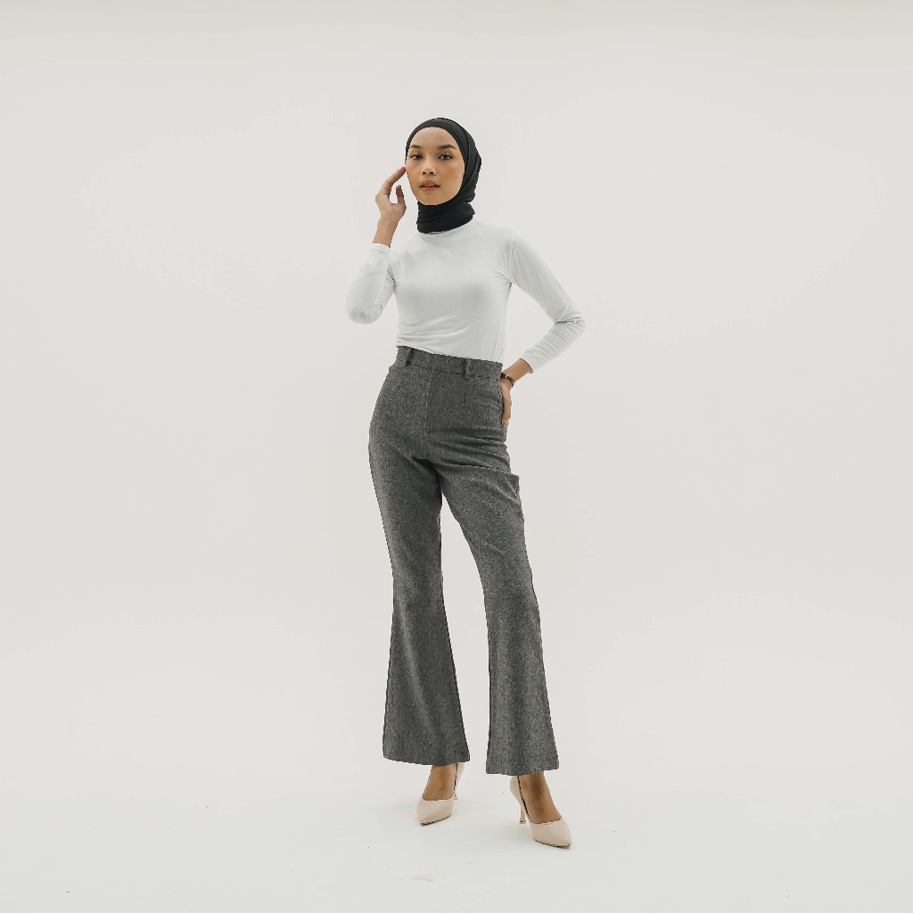 [Tutuloph] Cherry Flare Pants | Celana Flare Wanita Premium – Fit to Big Size | High Waist Pants Elegan & Nyaman untuk Casual & Semi Formal Look