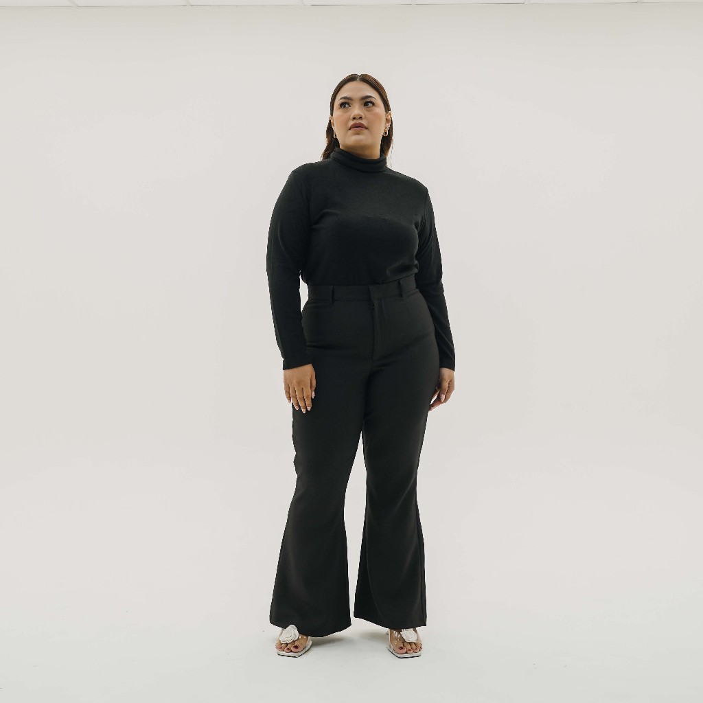 [Tutuloph] Cherry Flare Pants | Celana Flare Wanita Premium – Fit to Big Size | High Waist Pants Elegan & Nyaman untuk Casual & Semi Formal Look