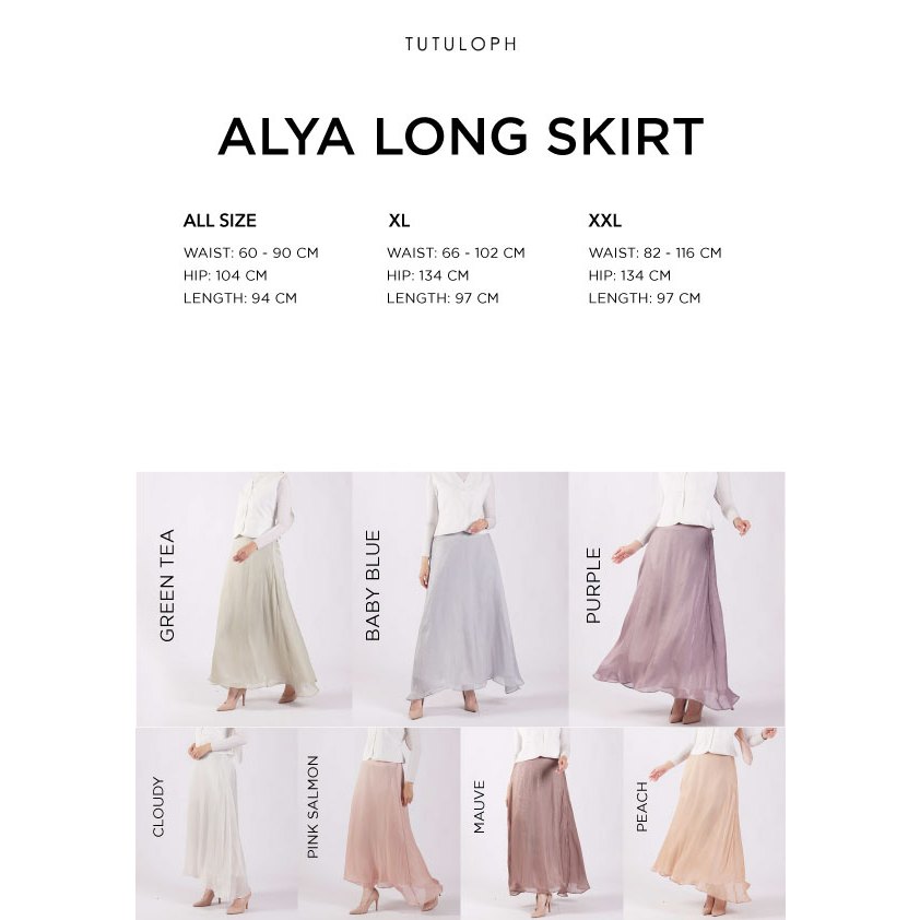 Alya Long Skirt | Tutuloph | Rok Wanita | Rok Panjang