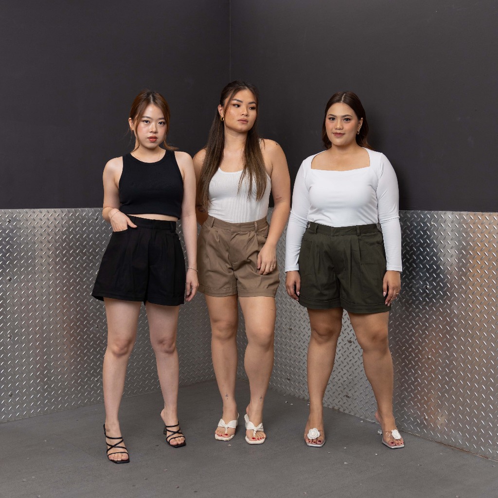 [Tutuloph] Bonnie Short Pants | Celana Pendek Wanita Nyaman & Stylish – Fit to Big Size | Casual High Waist Shorts untuk Daily Look