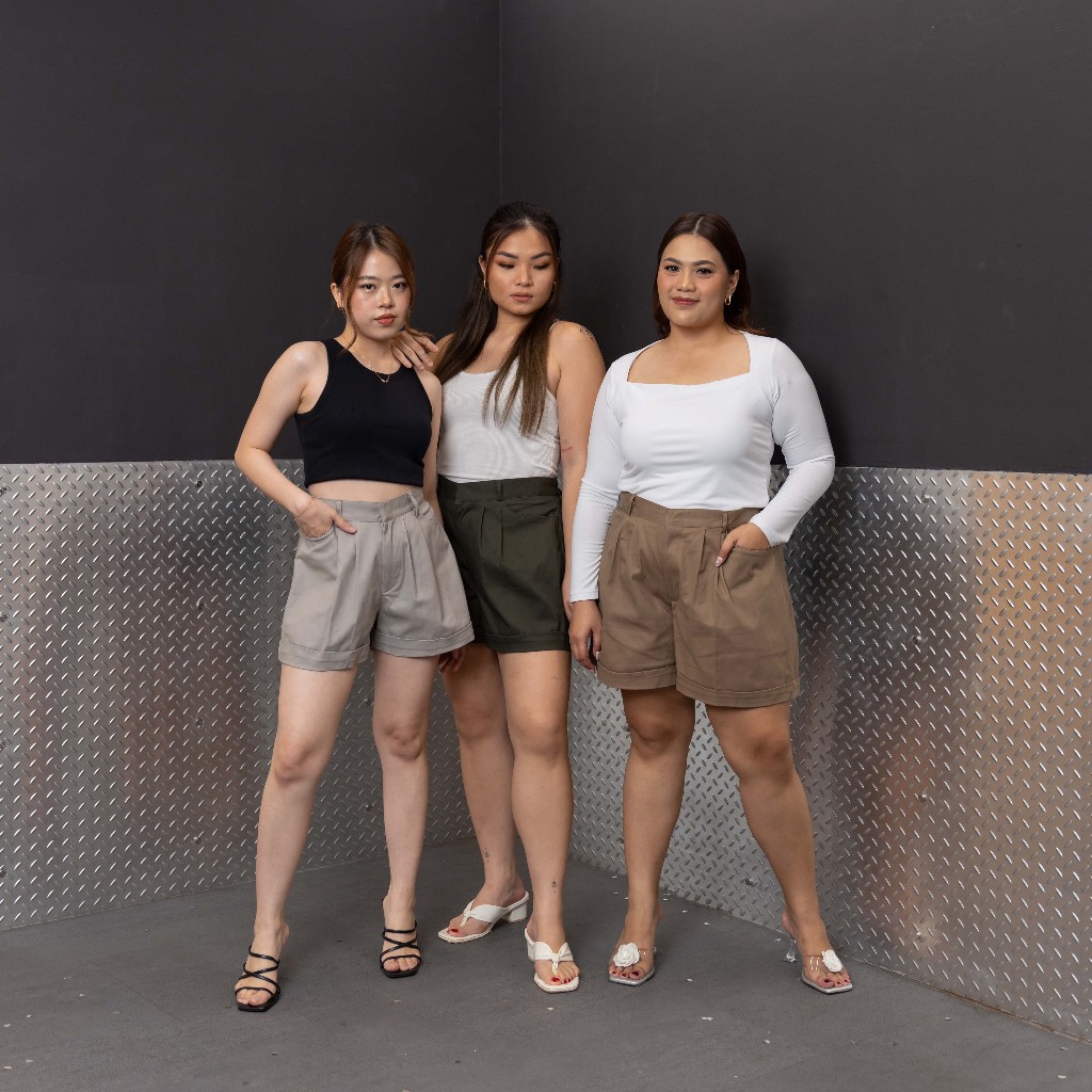 [Tutuloph] Bonnie Short Pants | Celana Pendek Wanita Nyaman & Stylish – Fit to Big Size | Casual High Waist Shorts untuk Daily Look