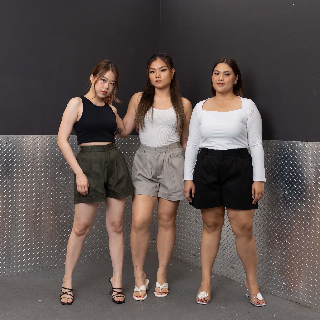 [Tutuloph] Bonnie Short Pants | Celana Pendek Wanita Nyaman & Stylish – Fit to Big Size | Casual High Waist Shorts untuk Daily Look