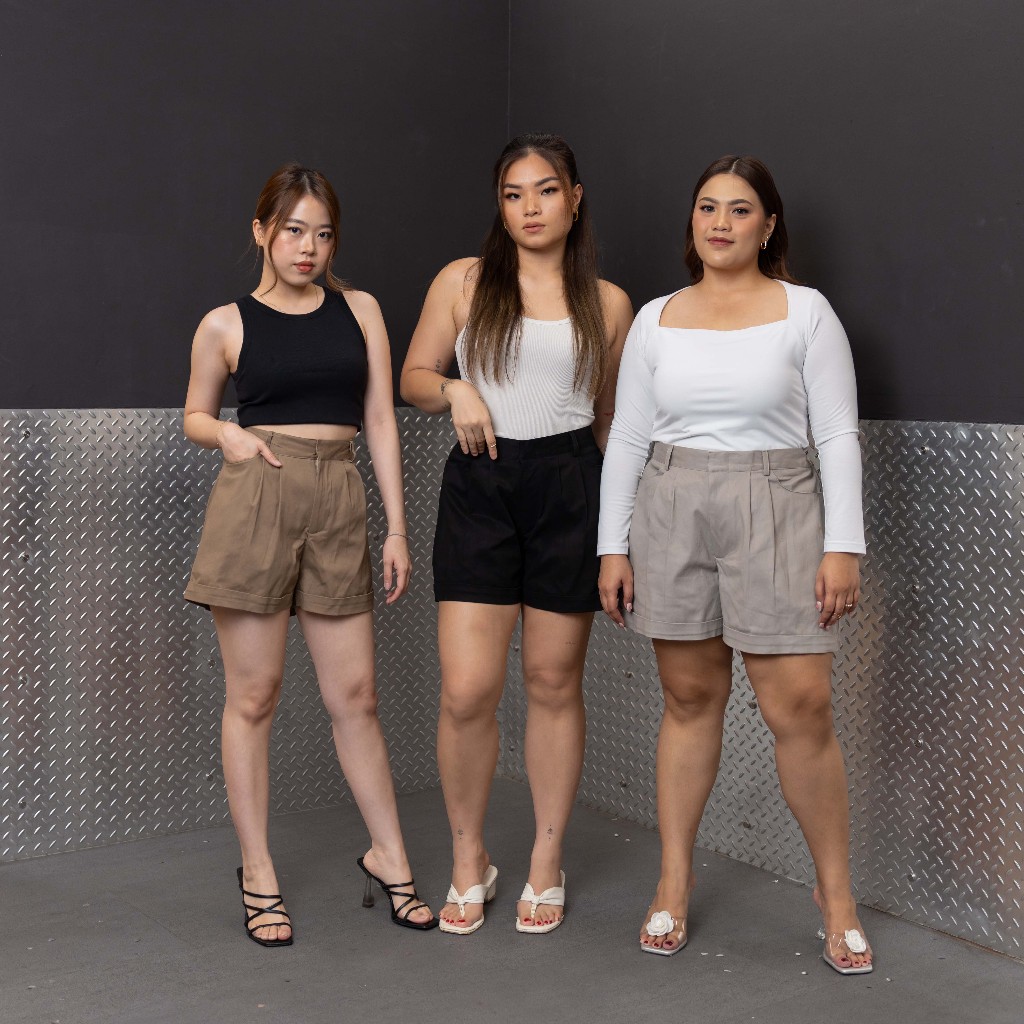 [Tutuloph] Bonnie Short Pants | Celana Pendek Wanita Nyaman & Stylish – Fit to Big Size | Casual High Waist Shorts untuk Daily Look