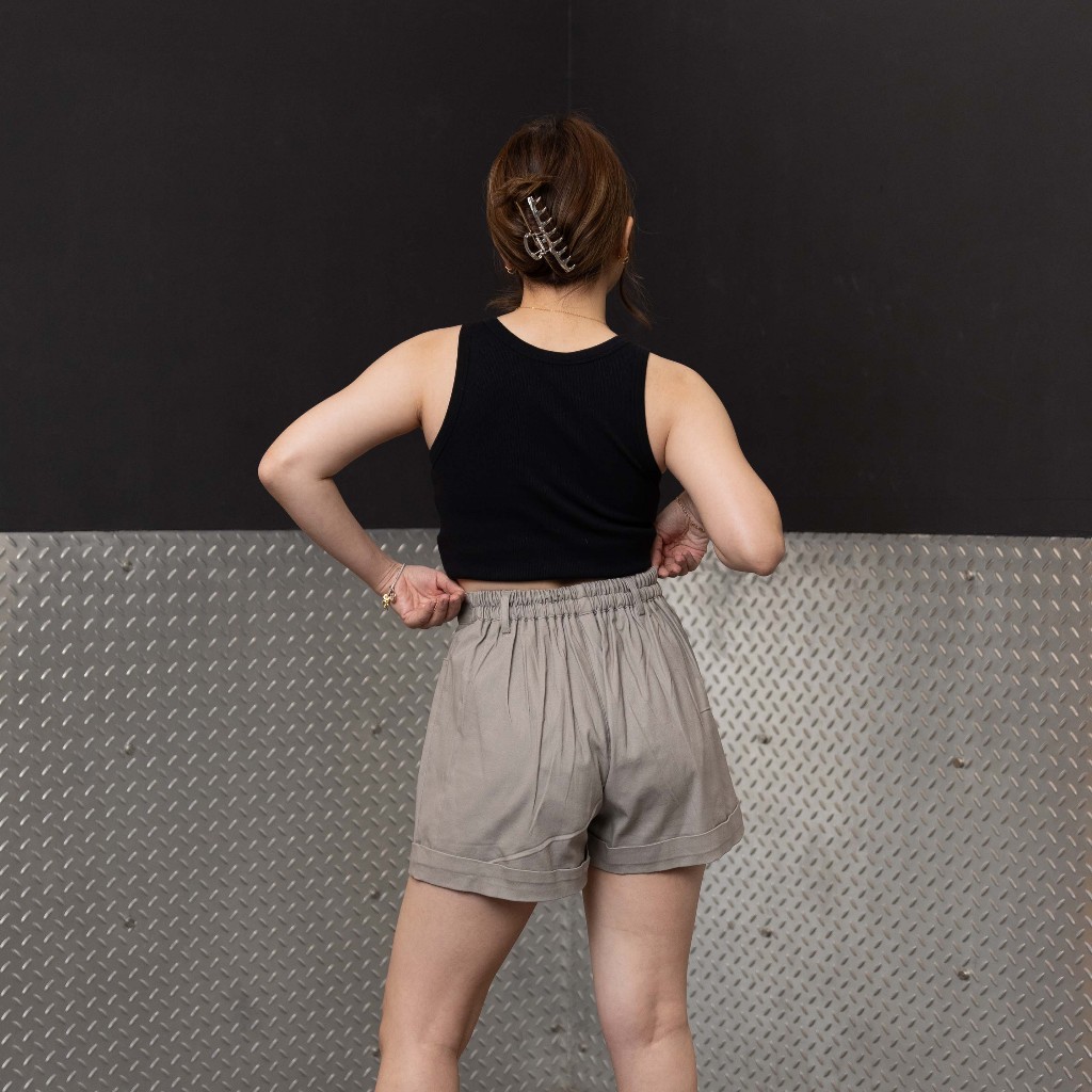 [Tutuloph] Bonnie Short Pants | Celana Pendek Wanita Nyaman & Stylish – Fit to Big Size | Casual High Waist Shorts untuk Daily Look