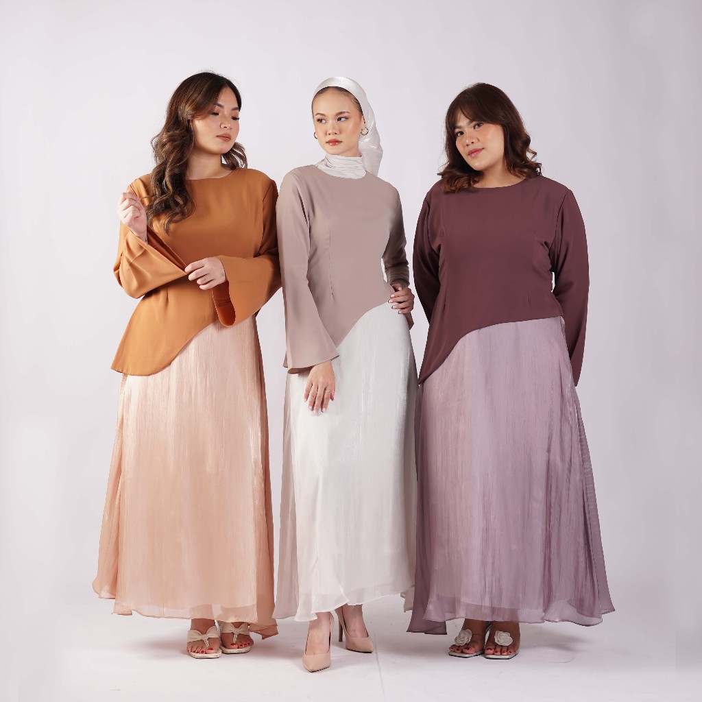 [Tutuloph] Jenna Blouse | Blouse Wanita Slim Look Lengan Panjang – Hijab Friendly & Fit to Big Size | Atasan Casual Elegan untuk Daily & Office Wear