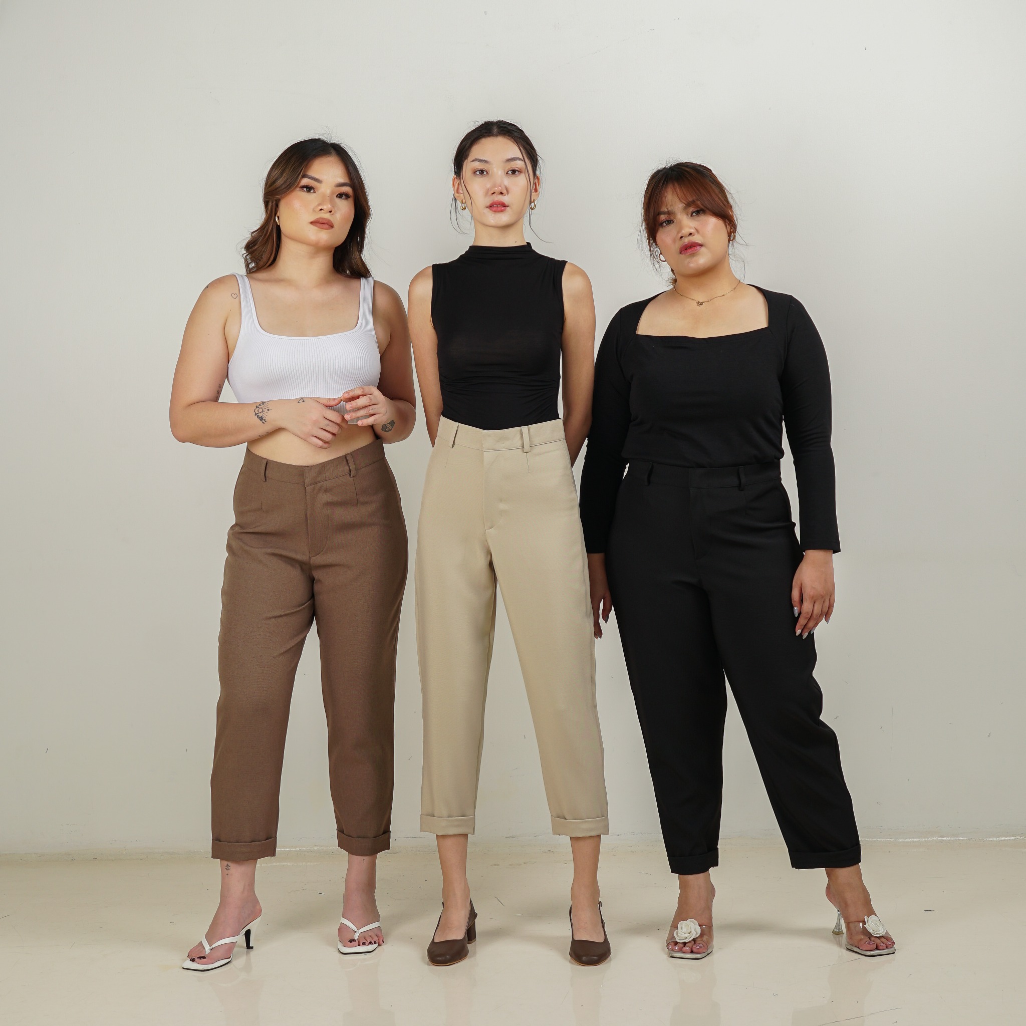 [Tutuloph] Leonette Slim Pants | Celana Pensil Wanita Premium – Fit to Big Size | High Waist Pants Rapi & Elegan untuk Kerja & Daily Look