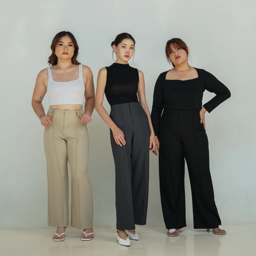 Image of Velvy Wide-Leg Pants | Tutuloph Premium Collection | Women Pants | ALL SIZE - BIG SIZE