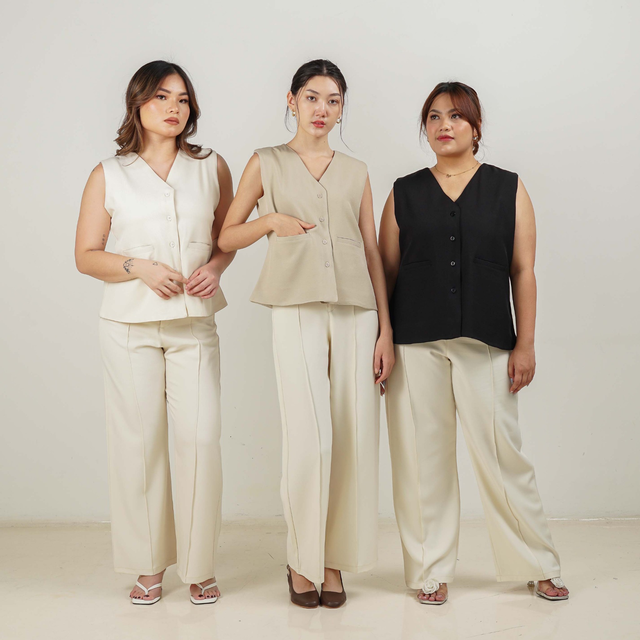 [Tutuloph] Skye Vest Top | Vest Wanita Premium Kancing | Luaran Elegan & Casual – Koleksi Eksklusif Fit to Big Size