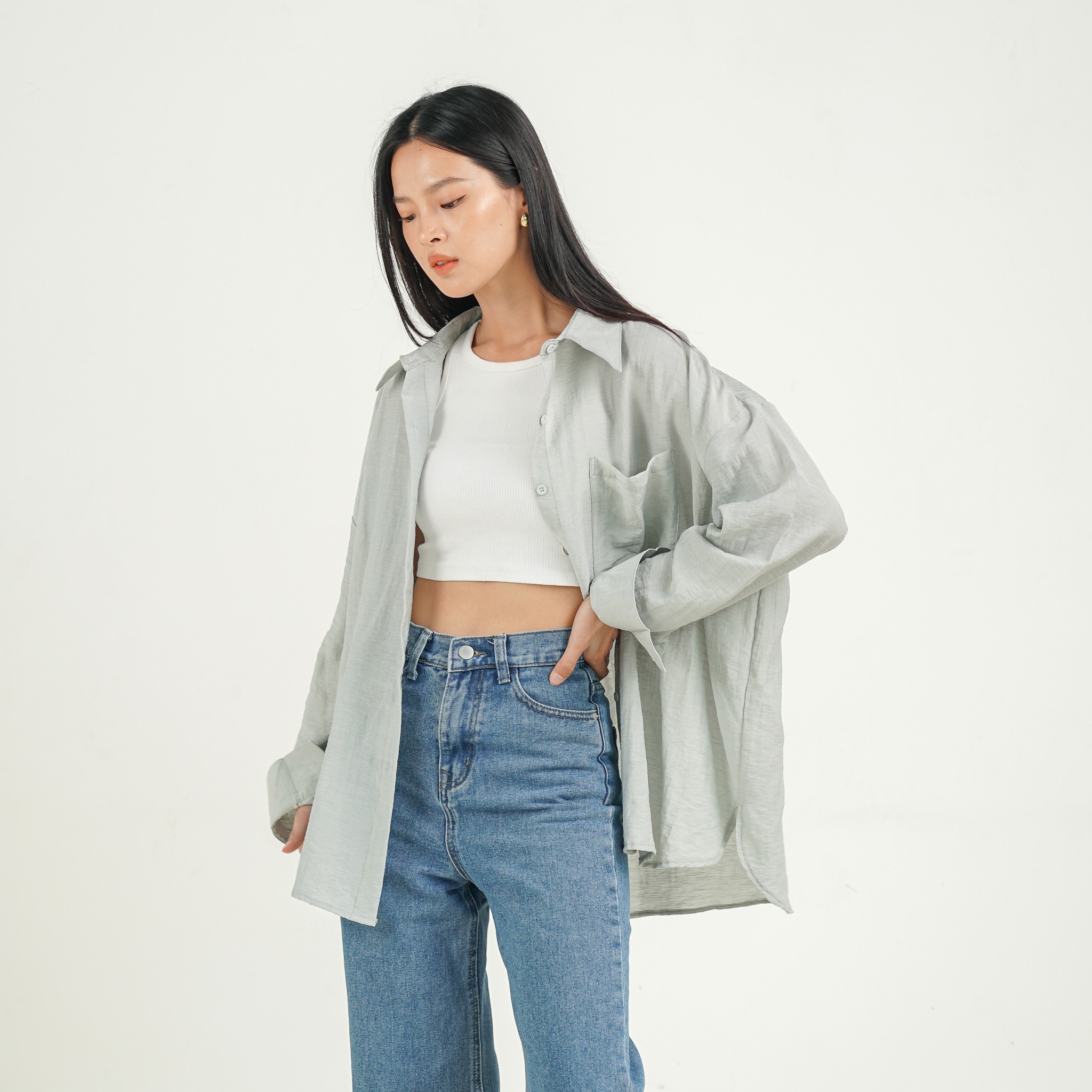[Tutuloph] Dory Shirt | Kemeja Oversized Wanita | Comfort Outer Daily Casual Women Oversized Shirt Top