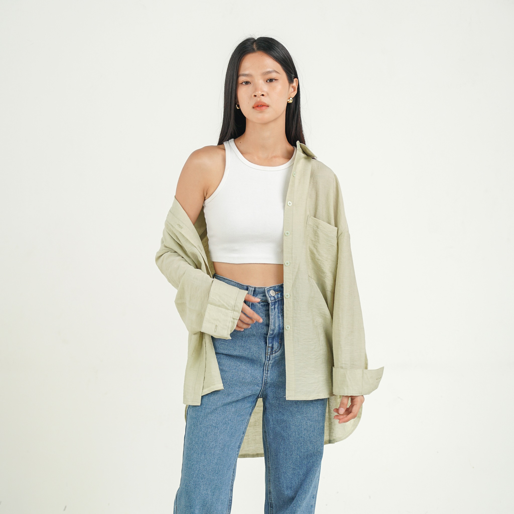 [Tutuloph] Dory Shirt | Kemeja Oversized Wanita | Comfort Outer Daily Casual Women Oversized Shirt Top