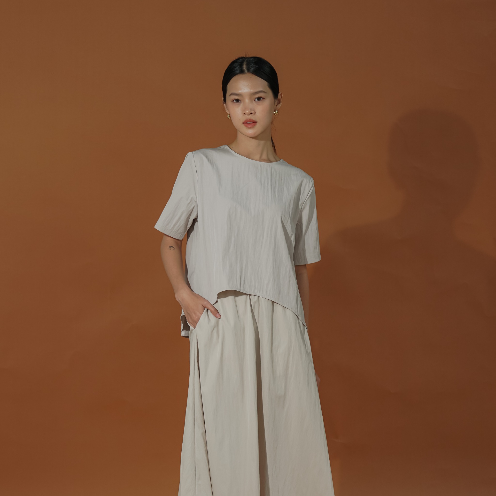 [Tutuloph] Nora Blouse | Front & Back Side Top | Atasan Blouse Lengan Pendek Wanita | Top | ALL SIZE - BIG SIZE