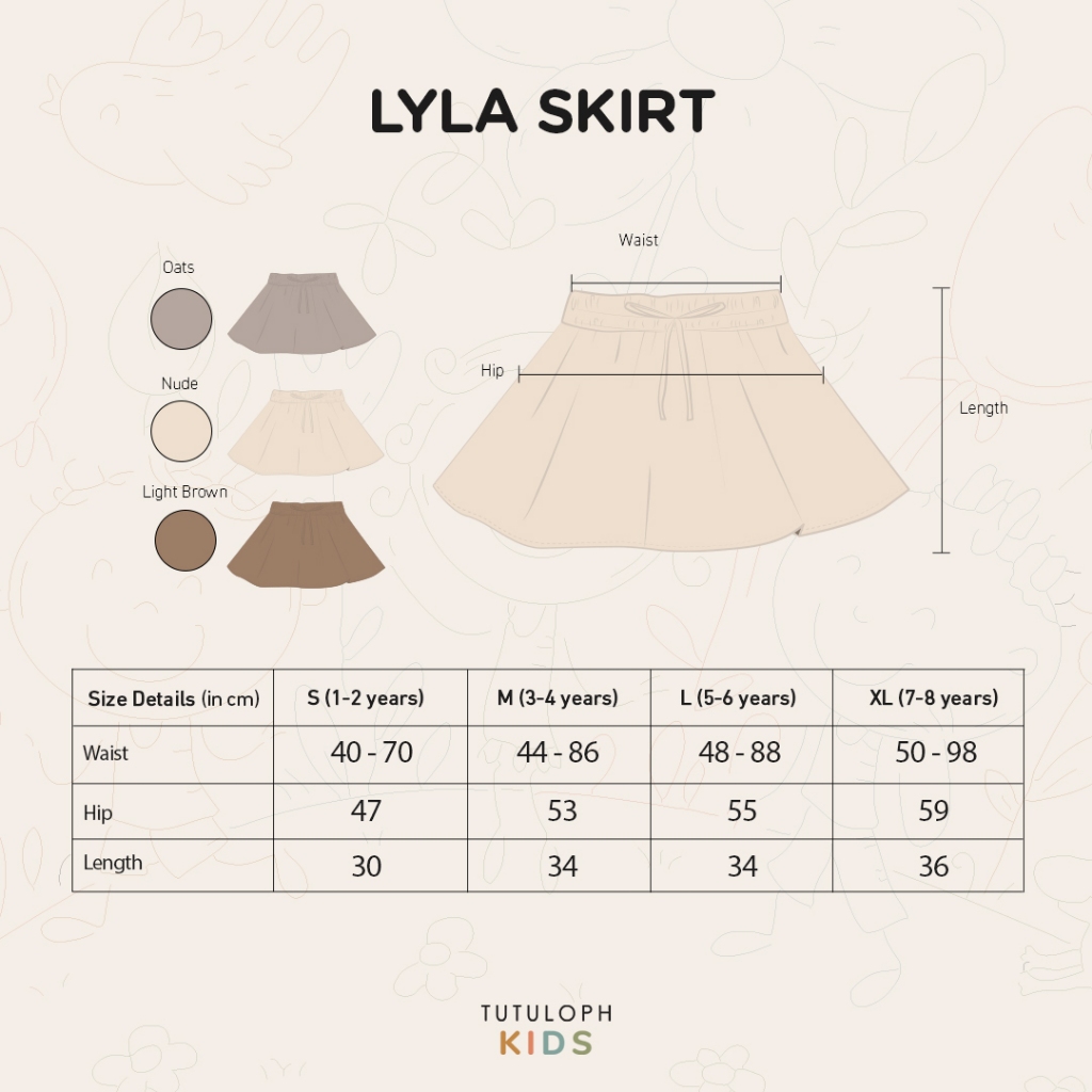 Lyla Skirt | Rok Anak Perempuan | Usia 1-8 Tahun | Fashion Anak | TutuKids