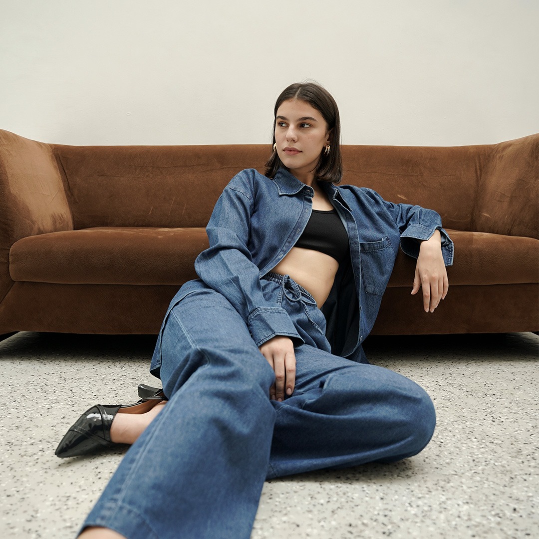 [Tutuloph] Avery Shirt | Denim Top Jeans - Denim Collection | Atasan Denim Casual Fashion Normal Bigsize
