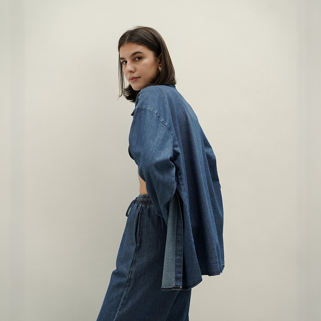 [Tutuloph] Avery Shirt | Denim Top Jeans - Denim Collection | Atasan Denim Casual Fashion Normal Bigsize
