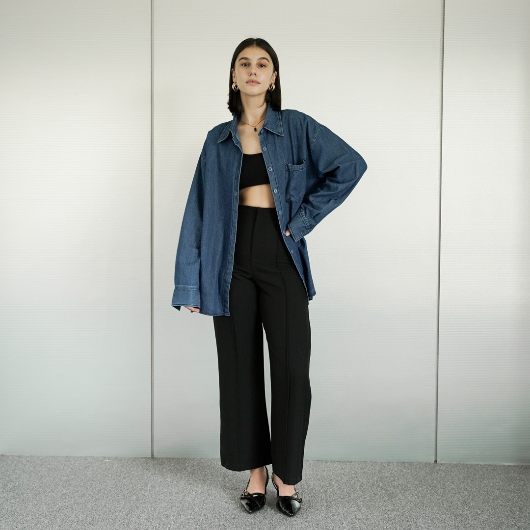 [Tutuloph] Avery Shirt | Denim Top Jeans - Denim Collection | Atasan Denim Casual Fashion Normal Bigsize