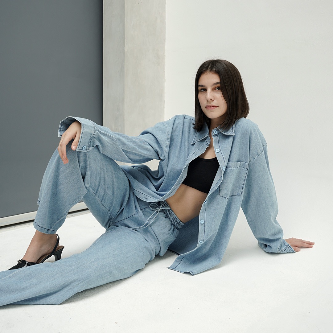 [Tutuloph] Avery Shirt | Denim Top Jeans - Denim Collection | Atasan Denim Casual Fashion Normal Bigsize
