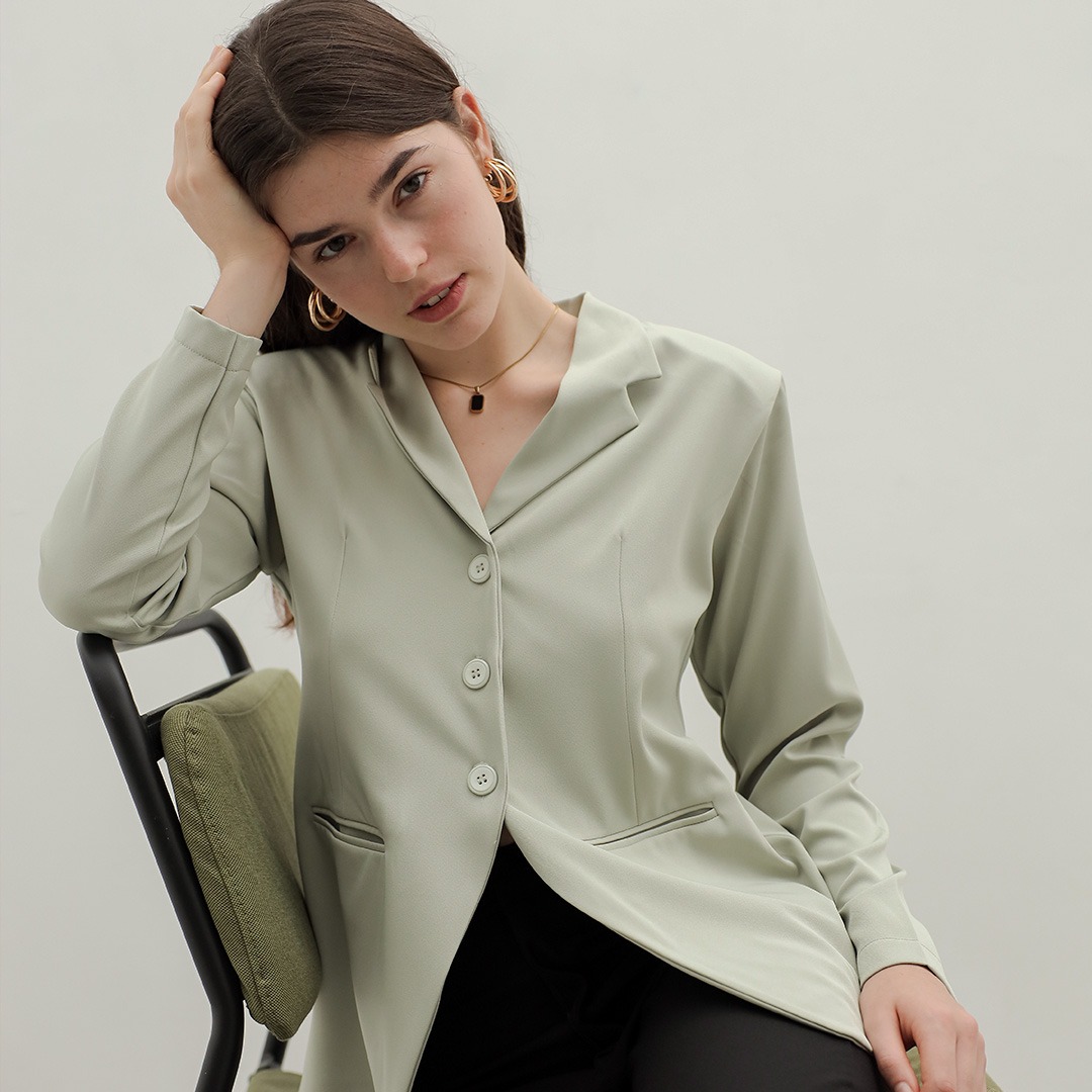 [Tutuloph] Bora Blazer [Long Sleeve] | Blazer Wanita Lengan Panjang | Outer Wanita Casual Formal Kerja Stylish
