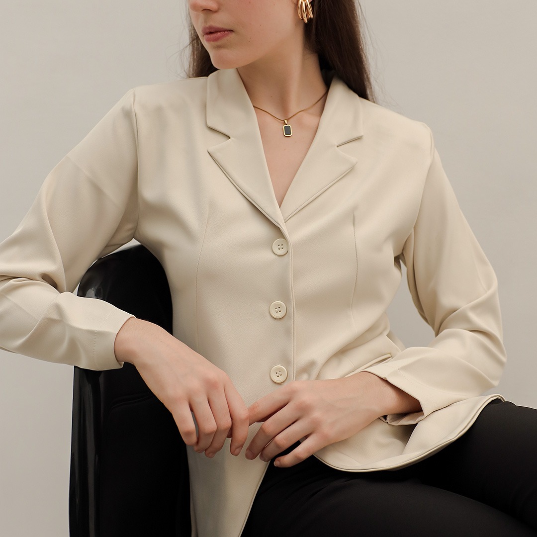 [Tutuloph] Bora Blazer [Long Sleeve] | Blazer Wanita Lengan Panjang | Outer Wanita Casual Formal Kerja Stylish