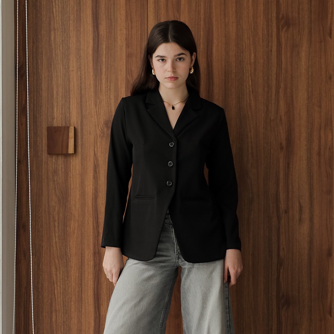 [Tutuloph] Bora Blazer [Long Sleeve] | Blazer Wanita Lengan Panjang | Outer Wanita Casual Formal Kerja Stylish
