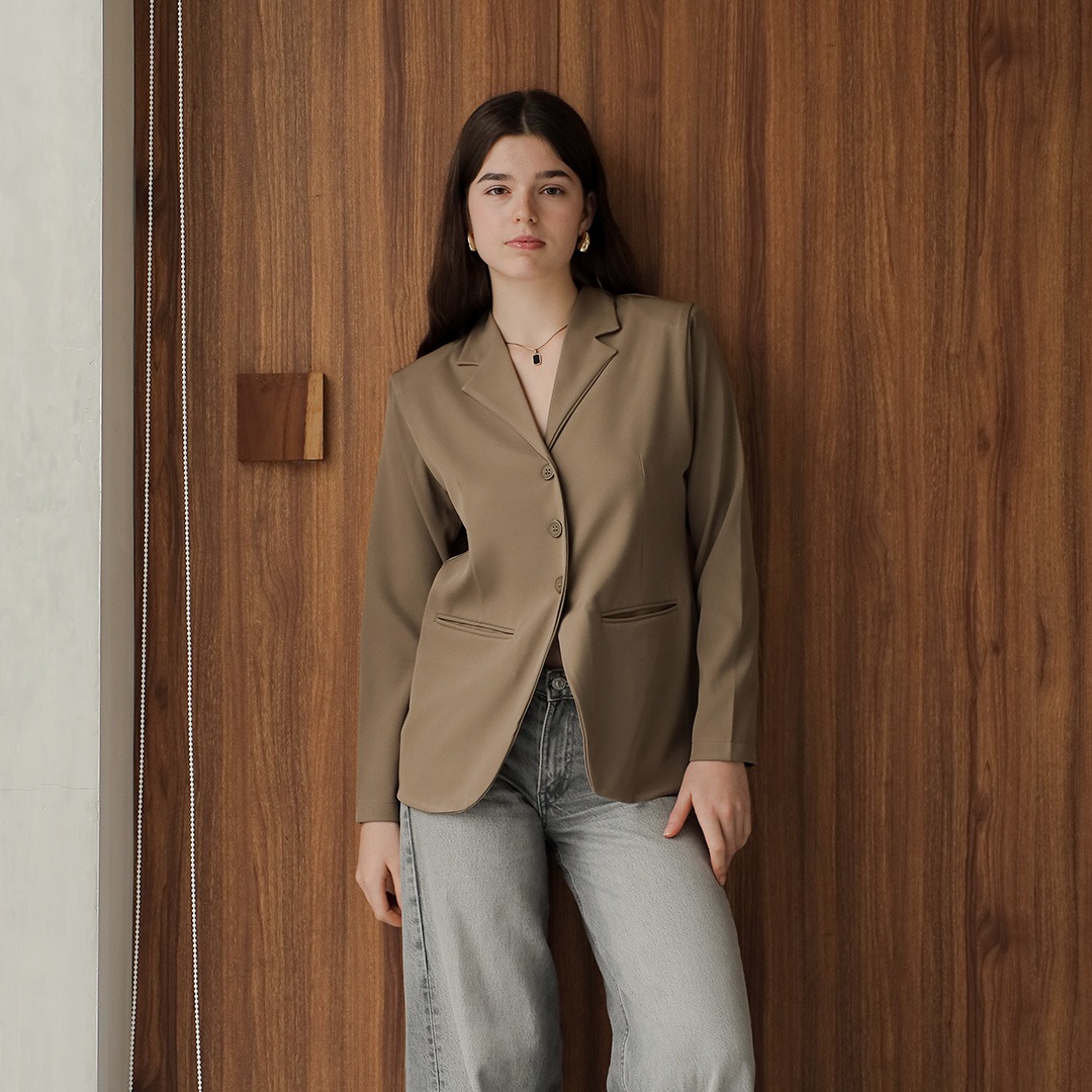[Tutuloph] Bora Blazer [Long Sleeve] | Blazer Wanita Lengan Panjang | Outer Wanita Casual Formal Kerja Stylish
