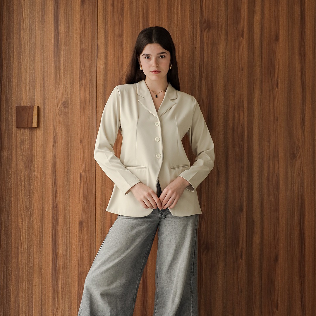 [Tutuloph] Bora Blazer [Long Sleeve] | Blazer Wanita Lengan Panjang | Outer Wanita Casual Formal Kerja Stylish