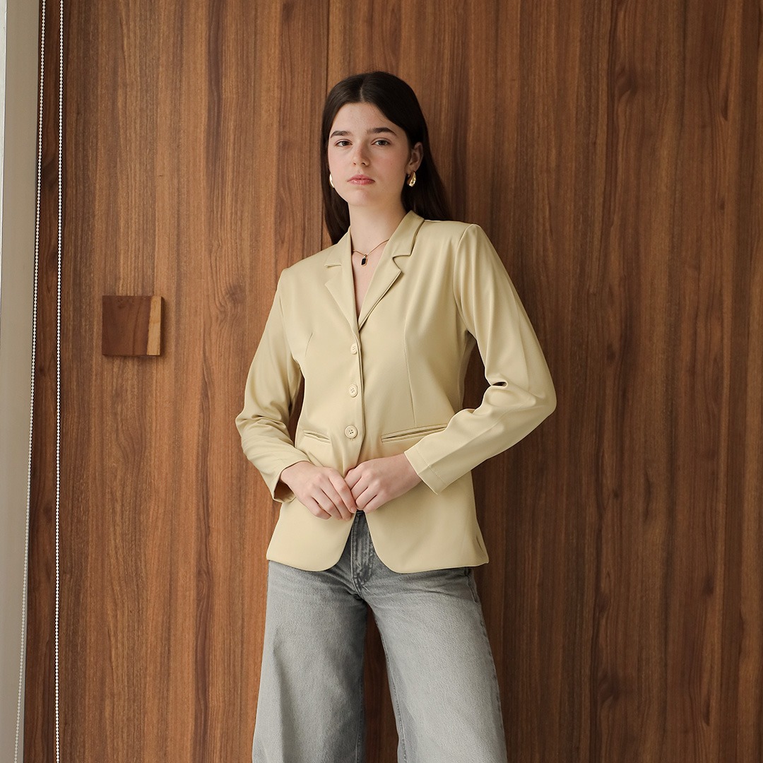[Tutuloph] Bora Blazer [Long Sleeve] | Blazer Wanita Lengan Panjang | Outer Wanita Casual Formal Kerja Stylish