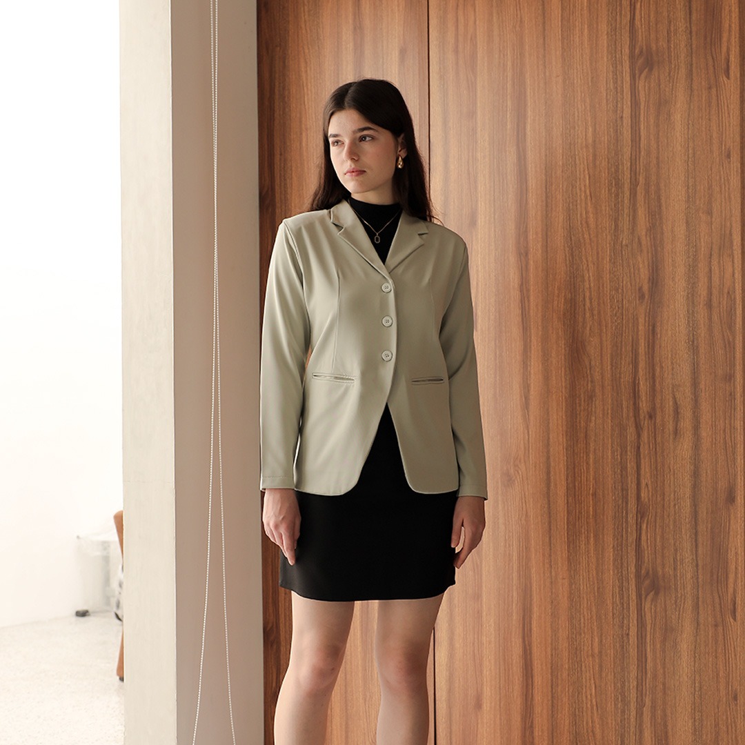 [Tutuloph] Bora Blazer [Long Sleeve] | Blazer Wanita Lengan Panjang | Outer Wanita Casual Formal Kerja Stylish