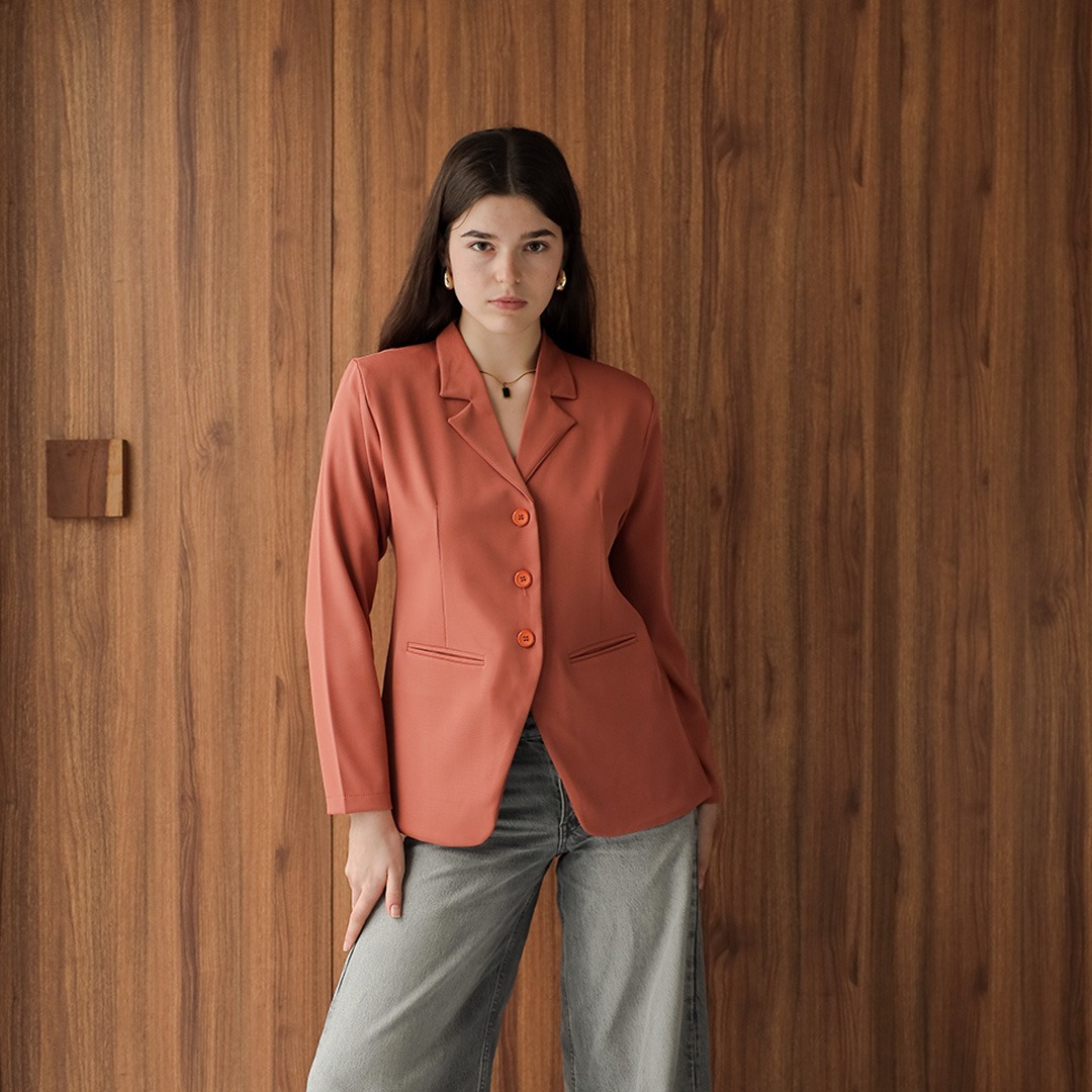 [Tutuloph] Bora Blazer [Long Sleeve] | Blazer Wanita Lengan Panjang | Outer Wanita Casual Formal Kerja Stylish